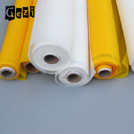 China Armadura llana amarilla blanca de la malla de la impresión de pantalla de seda del poliéster de la alta tensión proveedor