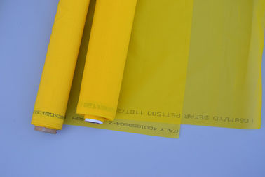 China Armadura llana del poliéster de pantalla de seda de la malla amarilla de la impresión de alta resistencia proveedor