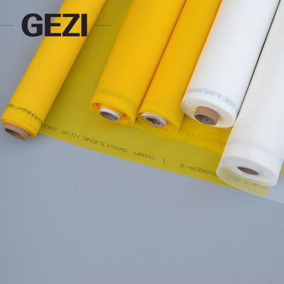 China Malla blanca amarilla de la impresión de pantalla de seda del poliéster del precio de fábrica 60-420 para la impresión de la pantalla de la materia textil proveedor